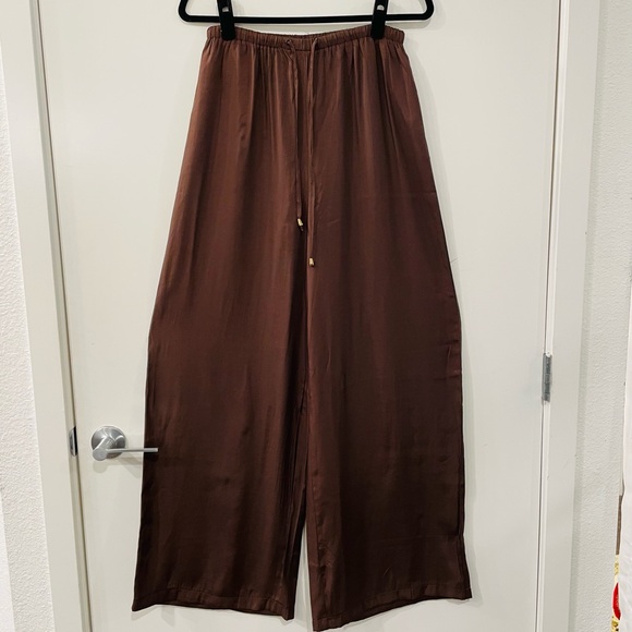 FussytheLabel Chocolate Brown Wide Legged Pants Women’s Medium - Picture 3 of 4